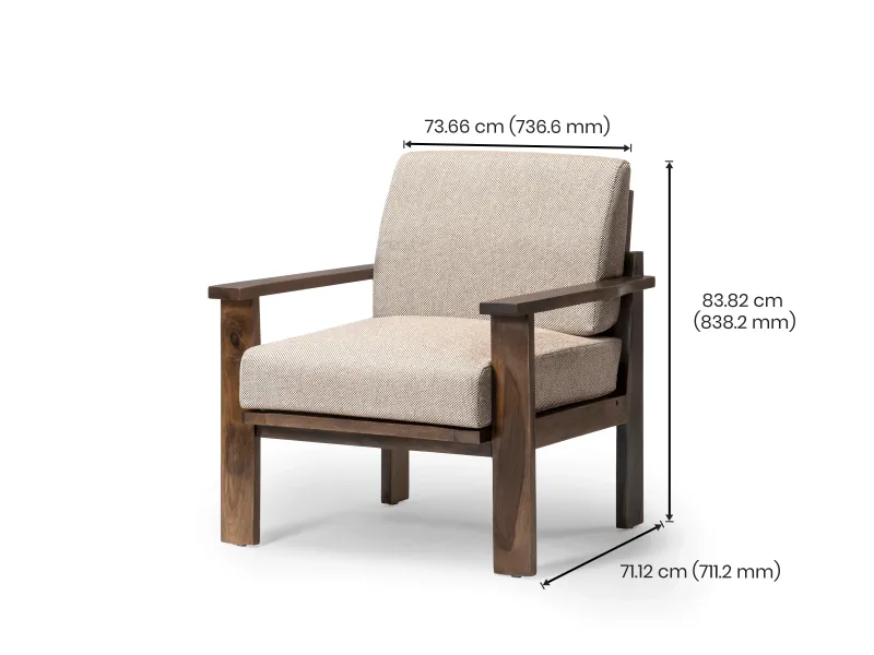 Athena Solid Wood Sofa Set With Rio Centre Table